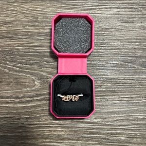 JUICY COUTURE Pave Love Ring Adjustable